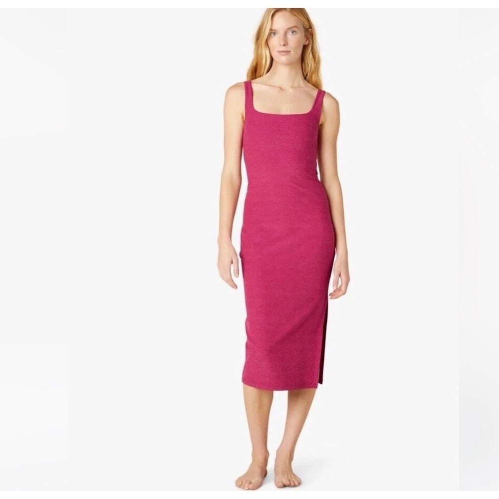 Beyond Yoga Spacedye Icon Midi Dress dragonfruit sangria pink Magenta - 1X